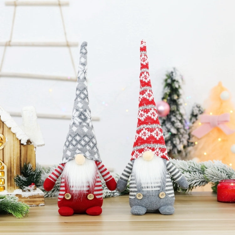 Christmas Decorations Faceless Elderly Dolls Forest Elderly Dolls Christmas Ornaments(Red Hat) by bashfashion