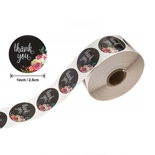 Roll Flower Decoration Thank You Seal Sticker Envelope Decoration Wedding Decoration, Size: 2.5cm/1inch(A-20) by bashfashion