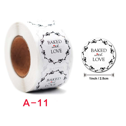 Roll Seal Stickers Thank You Stickers Wedding Decoration Stickers Label, Size: 2.5cm/1inch(A-11) by bashfashion