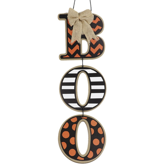 Wooden Halloween BOO Letters Home Decoration Hanging Crafts by bashfashion