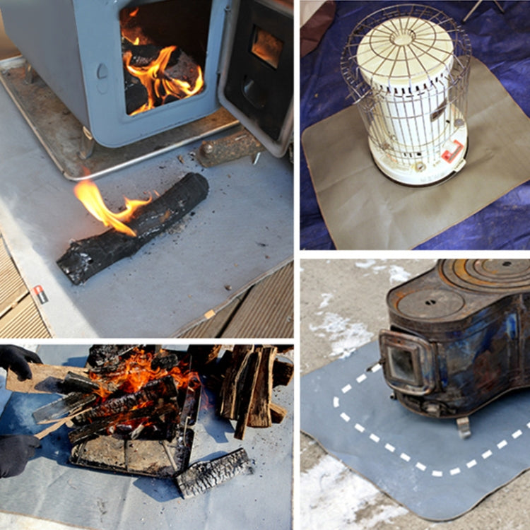 CLS Outdoor Camping Fireproof Cloth Picnic Barbecue Heat Insulation Mat Flame Retardant Fiberglass Fire Blanket, Size:105x60cm by CLS