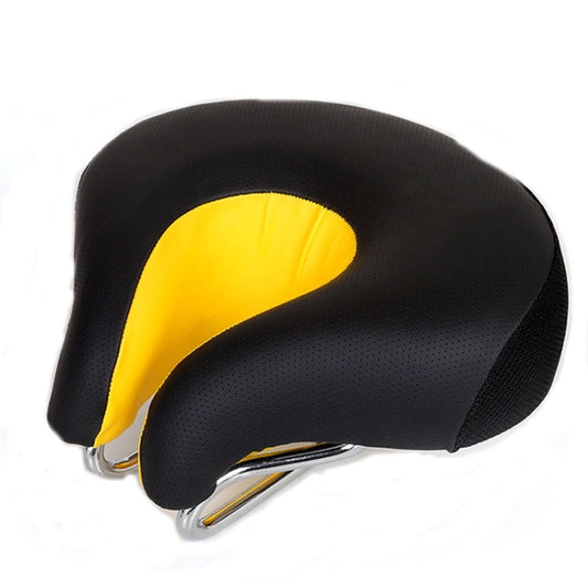 Noseless Bicycle Saddle Mountain Bike Thickened Soft Cushion(Yellow) by bashfashion