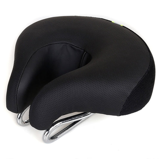 Noseless Bicycle Saddle Mountain Bike Thickened Soft Cushion(Black) by bashfashion