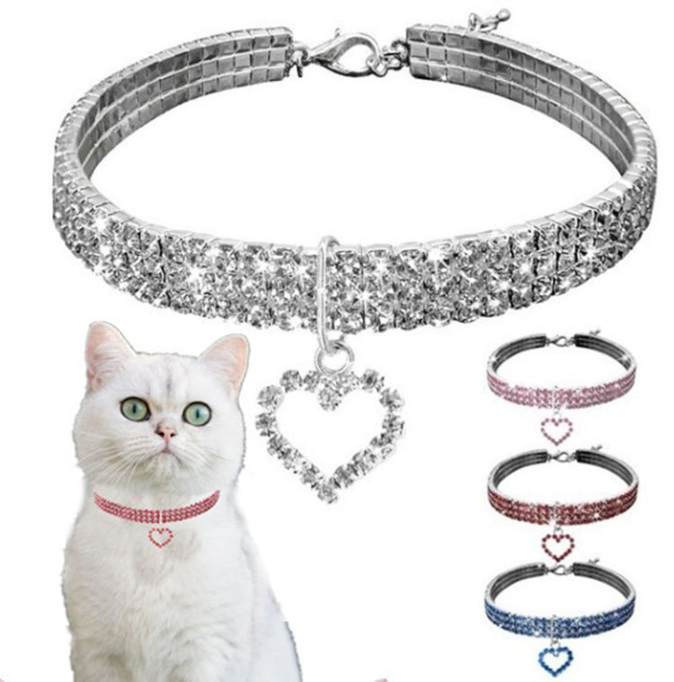 Pet Supplies Elastic Love Cats And Dogs Accessories Pet Collars, Size:M(White) by bashfashion