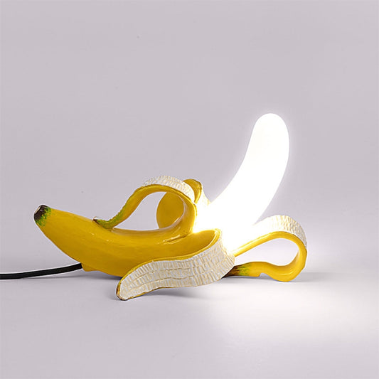 Banana Table Lamp Bedroom Decoration Lamp, Specification: US Plug, Style:Sitting Posture(Spray Paint) by bashfashion