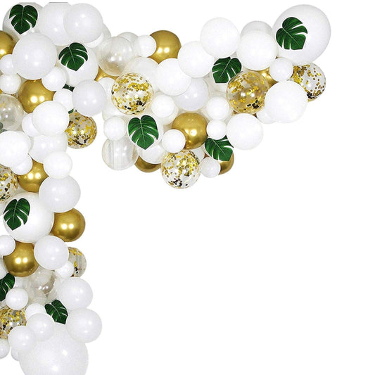 White Gold Party Theme Balloon Garland Set Birthday Wedding Decoration Balloon Set by bashfashion