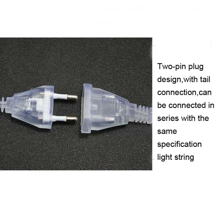 LED Inverted V Snowflake Five-Star Decorative Lights Christmas Waterproof String Lights, EU Plug(Colorful Light) by bashfashion