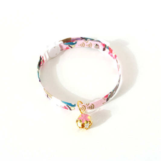 Adjustable Pet Flower Hollow Bell Collar Cat Dog Collar Accessories, Specification: S 17-32cm(Pink) by bashfashion