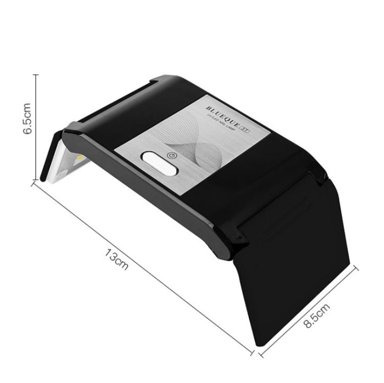 BLUEQUE 36W Manicure Lamp Rechargeable Portable Folding LED/UV Phototherapy Machine Nail Lamp, Specification:Battery Type(Black) by BLUEQUE