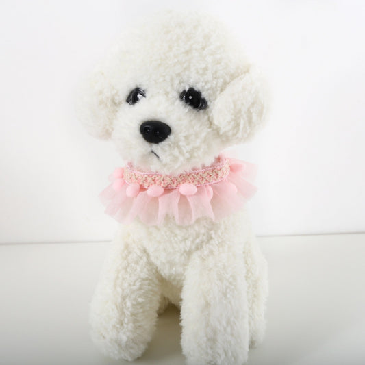 Lace Pet Adjustable Collar Cat Dog Photo Accessories, Size:M 25-30cm(Pink) by bashfashion