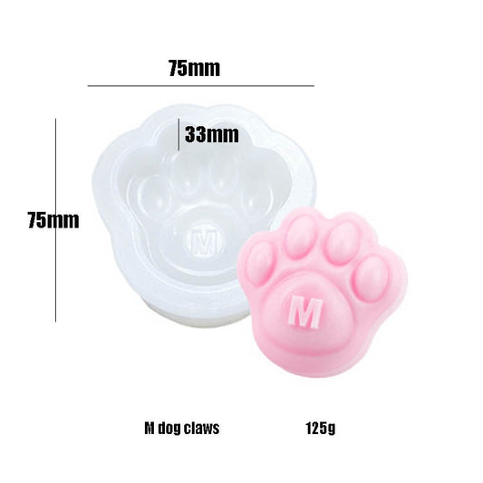 DIY Animal Claw Shape Candle Glue Cake Jelly Pudding Silicone Mold, Specification: M Dog Paw by bashfashion