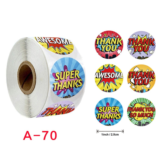 Decorative Sealing Stickers Reward Stickers Handmade Label, Size: 2.5CM / 1INCH(A-70) by bashfashion