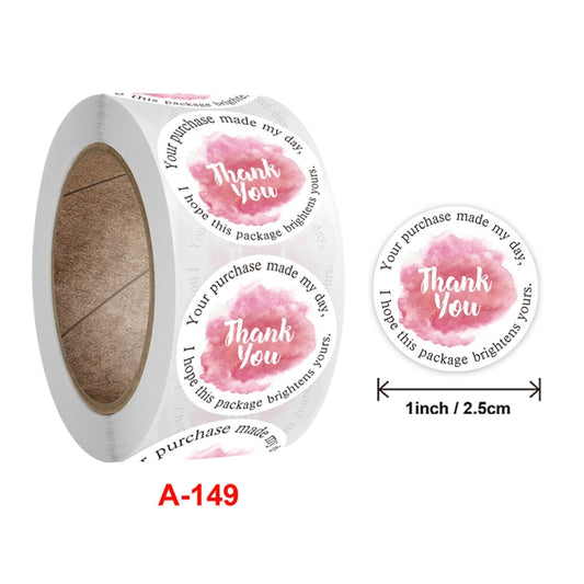 Handicraft Decoration Envelope Seal Sticker Thank You Label, Size: 2.5 cm / 1 inch(A-149) by bashfashion