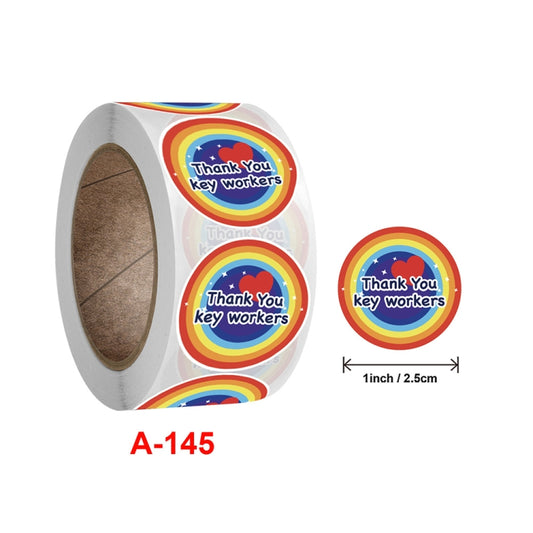 Thank You Sticker Gift Decoration Label, Size: 2.5cm / 1inch(A-145) by bashfashion