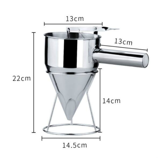 Octopus Balls Tool Fish Ball Funnel Tapered Funnel With Shelf Chocolate Sauce Drain by bashfashion