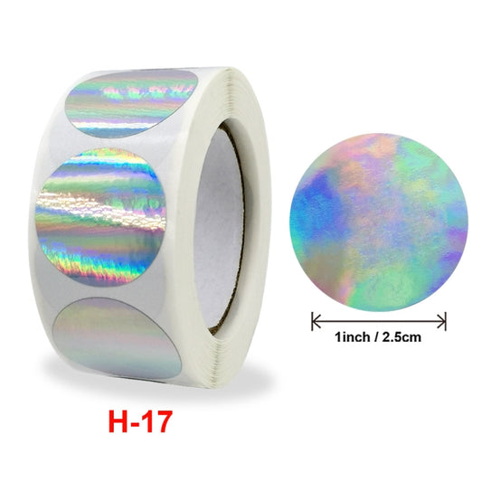 3 PCS Laser Silver Rainbow Holiday Thank You Label Commercial Decoration Handmade Stickers, Size: 2.5cm / 1inch(H-17) by bashfashion