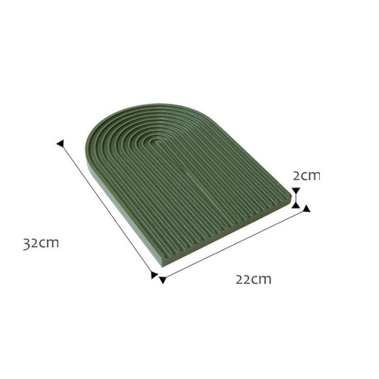 Water Ripple Cutting Board Afternoon Tea Snack Plate Photo Props Large (Dark Green) by bashfashion