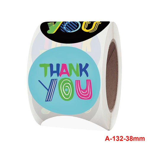 3 PCS Thank You Sticker 8 Kinds Of Pictures Wedding Party Decoration Supplies Label 38 mm/1.5 inch(A-132-38mm) by bashfashion