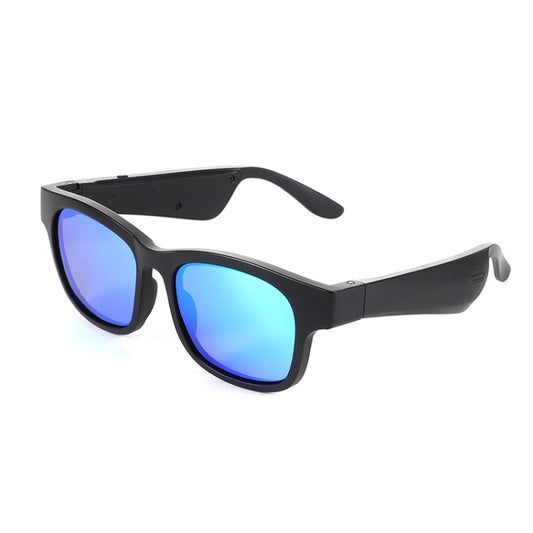 A12 Smart Bluetooth Audio Sunglasses Bluetooth Glasses(Blue) by bashfashion