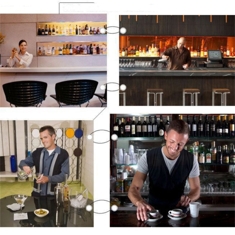 18 in 1 Stainless Steel Cocktail Shaker Set, Oval Bamboo Base, Bar Tool Set, Specification: 350ml by bashfashion