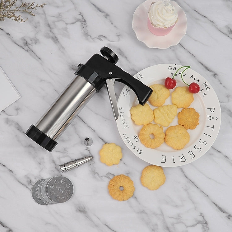 Multi-Function Stainless Steel Piping Gun Set Cookie Biscuits Hand Pressing Biscuit Machine Household DIY Baking Tools by bashfashion