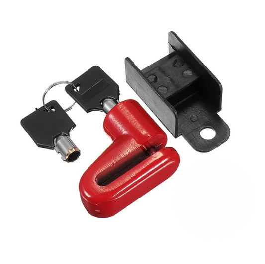 Electric Scooter Disc Brake Lock Multi-Function Reinforced Anti-Theft Lock Accessory for Xiaomi Mijia M365, Packing specification: Disc Brake Lock (Red) by bashfashion