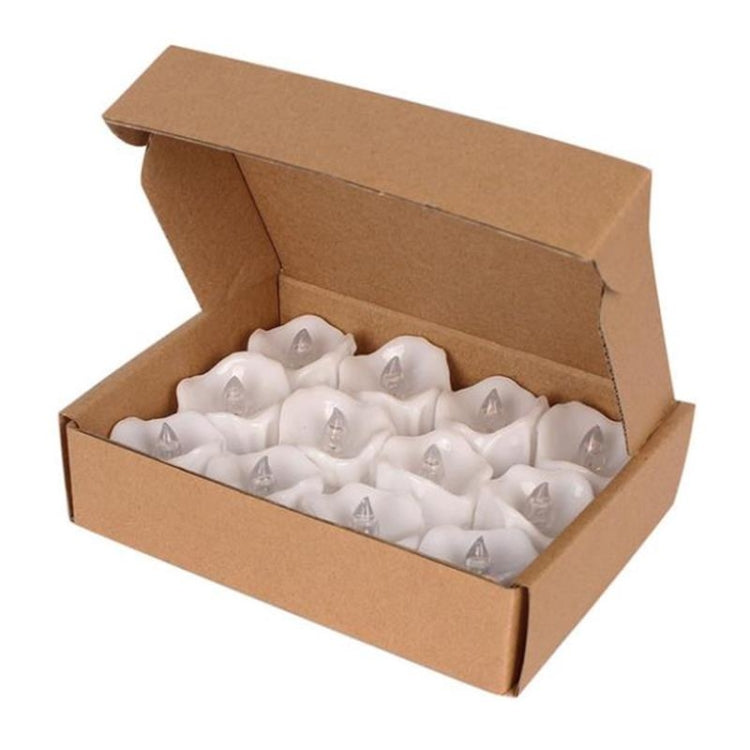 12 PCS/Box LED Candle Electronic Tea Wax Simulation Tears Electronic Candle Light Wedding Decoration Candle Light(Yellow Flash) by bashfashion