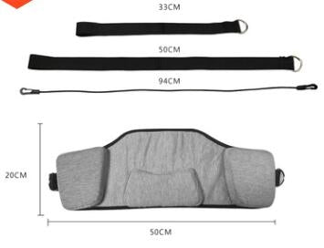 Fashion Portable Neck Pain Relief Relaxing Hammock Neck Massager Foam Napping Sleeping Pillow Cushion for Home Office(Black+Dark Grey) by bashfashion