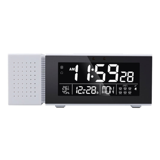 TS-P30 Multifunctional Night Light Alarm Digital Clock with FM Radio & Temperature / Humidity Display & IR Sensor Function(White) by bashfashion