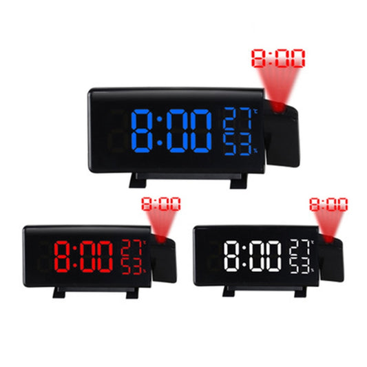 Three-color Projection Radio Alarm Clock USB Digital Alarm Clock Thermometer & Hygrometer by bashfashion