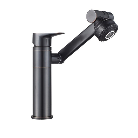 Universal Swivel Faucet Bathroom Hot & Cold Dual-Out Mode Faucet, Specification: Short HT-99528 by bashfashion