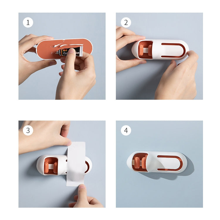 Bathroom Toilet Mop Clip Wall-Mounted Rack Broom Mop Hook(Pink) by bashfashion