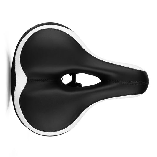 Reflective Seat Bicycle Seat Bicycle Saddle Seat(Black White) by bashfashion