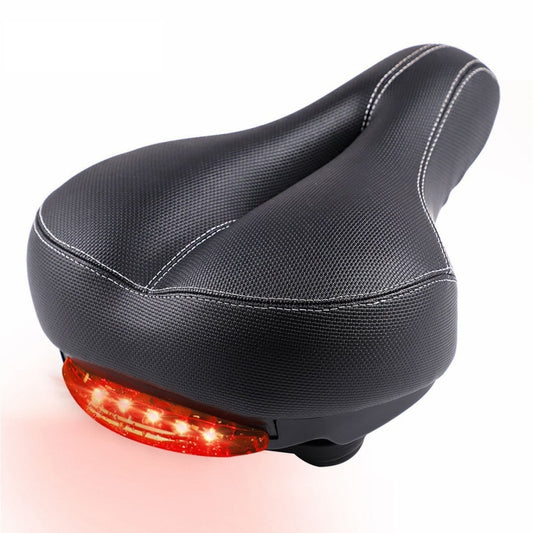 Bicycle Seat With Taillights With Light Mountain Bike Bicycle Saddle Seat Cushion(Black) by bashfashion