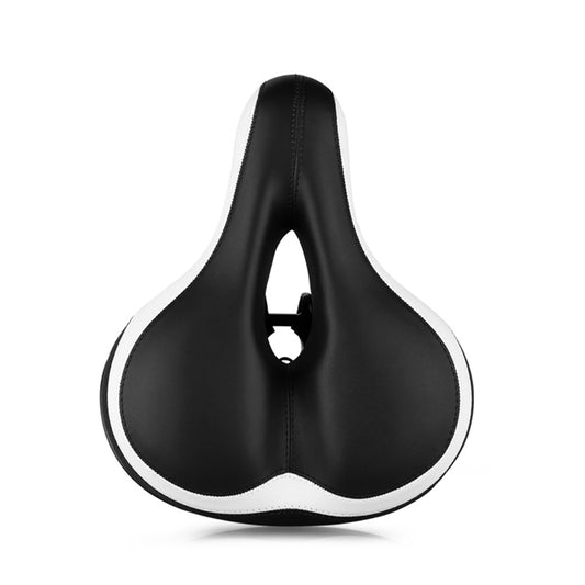 Reflective Spring Saddle Mountain Bike Seat Bicycle Seat Bicycle Seat(Black White) by bashfashion