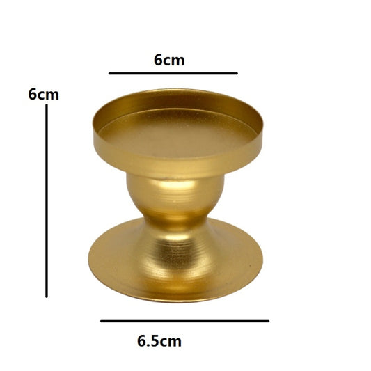 DH20-33 Geometric Round Iron Candle Holder Window Home Photo Props(Golden) by bashfashion