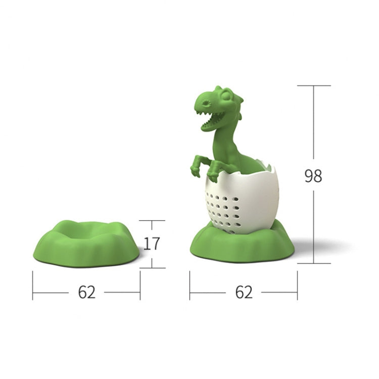 Dinosaur Baby Silicone Tea Strainer(Lucky Green) by bashfashion
