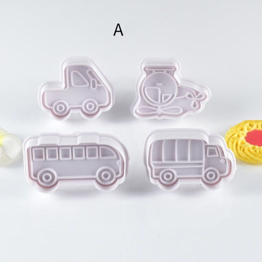 3 Sets Plastic Decorative Biscuit Mold Transportation Tool Series Biscuit Spring Mold(A) by bashfashion