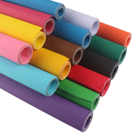 10 Sheets Corrugated Paper Thickened Wrapping Paper Handmade DIY Wrapping Paper Material, Specification: 50x70cm(Red) by bashfashion