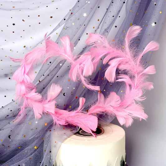 Variety Of Feather Cake Dessert Decoration Pink by bashfashion