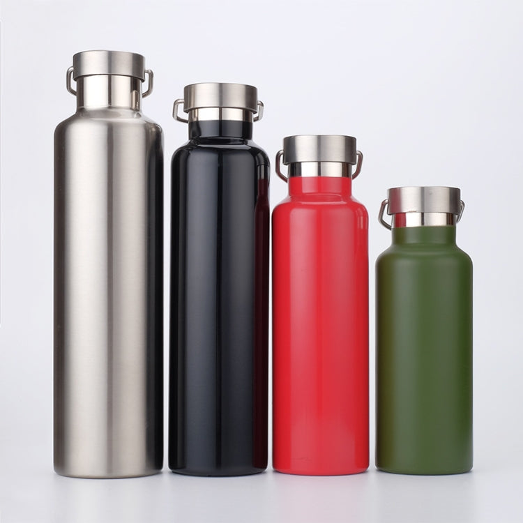 304 Vacuum Stainless Steel Vacuum Flask Double-Layer Large-Capacity Outdoor Water Bottle Mountaineering Sports Bottle, Capacity: 600ml(Red) by bashfashion
