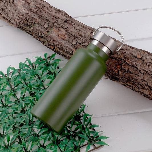304 Vacuum Stainless Steel Vacuum Flask Double-Layer Large-Capacity Outdoor Water Bottle Mountaineering Sports Bottle, Capacity: 1000ml(Green) by bashfashion