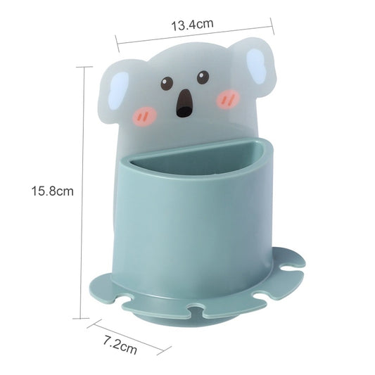 Bathroom Paste Wall-Mounted Shelf Cartoon Animal Toothbrush Holder(Koala) by bashfashion