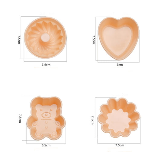 Creative DIY Silicone Cake Cup Muffin Cup Baking Mold,Style: Heart-shaped (Macron Pink) by bashfashion