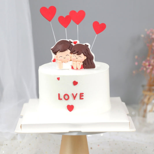 20 PCS Valentine'S Day Soft Clay EVA Love Cake Decoration EVA Five-pack Aluminum Wire Love by bashfashion