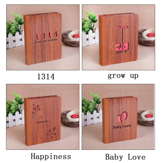 6-Inch 32 Sheets Wooden DIY Photo Album Creative Gift(Baby Love) by bashfashion