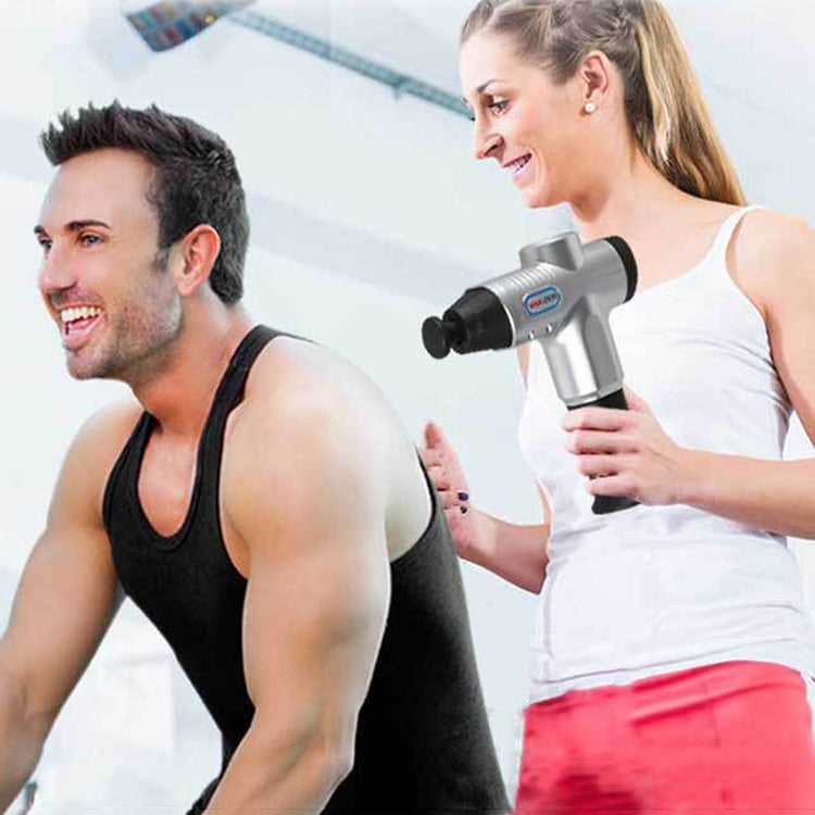 Hishell WK-2020 Electric Massage Gun Muscle Relaxation Charging Massager Portable Fitness Equipment Fascia Gun(Silver) by bashfashion