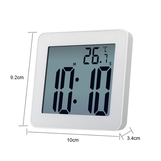 Waterproof Wall Clock LCD Bathroom Clock Kitchen Electronic Alarm Clock by bashfashion