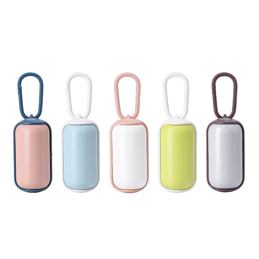 Pet Garbage Box Dog Toilet Picker Dispenser Portable Garbage Bag Cleaning Supplies With 15 Trash Bags(Fruit Green+White) by bashfashion