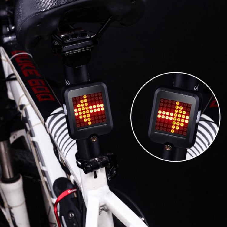 Intelligent Steering Brake Tail Light USB Rechargeable Bicycle Light Cycling Warning Safety Light by bashfashion